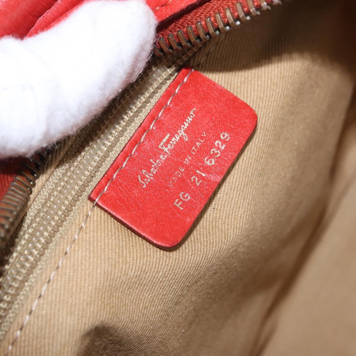 Ferragamo Red Leather Hobo Bag