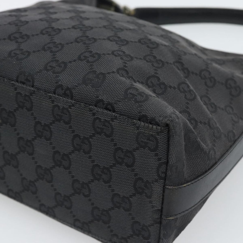 Gucci Black Monogram Canvas Shoulder Bag