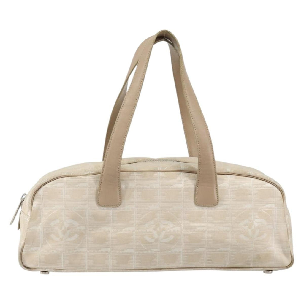Chanel Tan & White Travel Shoulder Bag