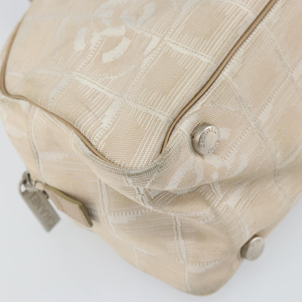 Chanel Tan & White Travel Shoulder Bag