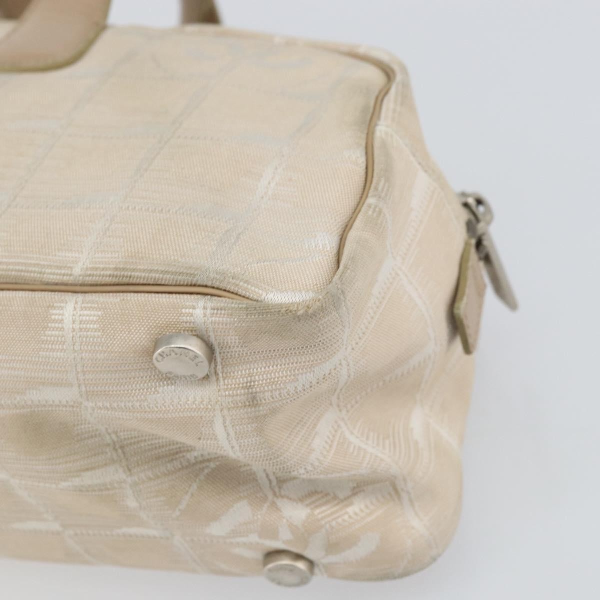 Chanel Tan & White Travel Shoulder Bag