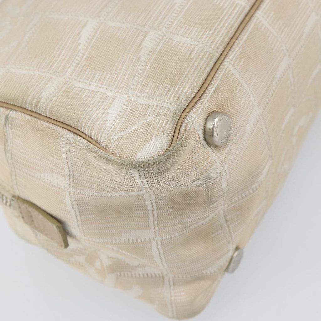 Chanel Tan & White Travel Shoulder Bag