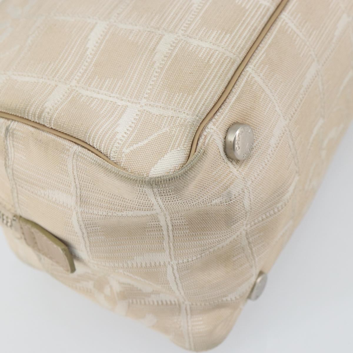 Chanel Tan & White Travel Shoulder Bag