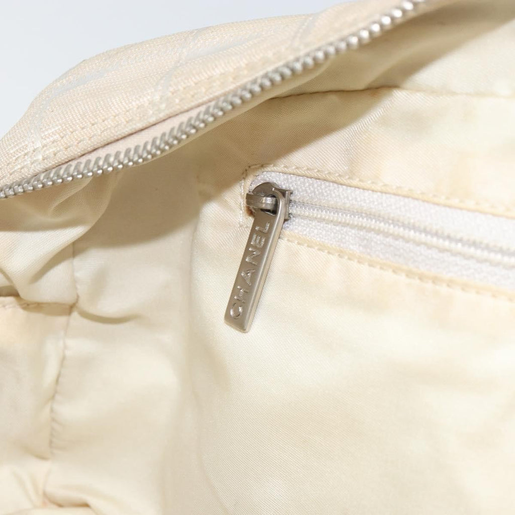 Chanel Tan & White Travel Shoulder Bag
