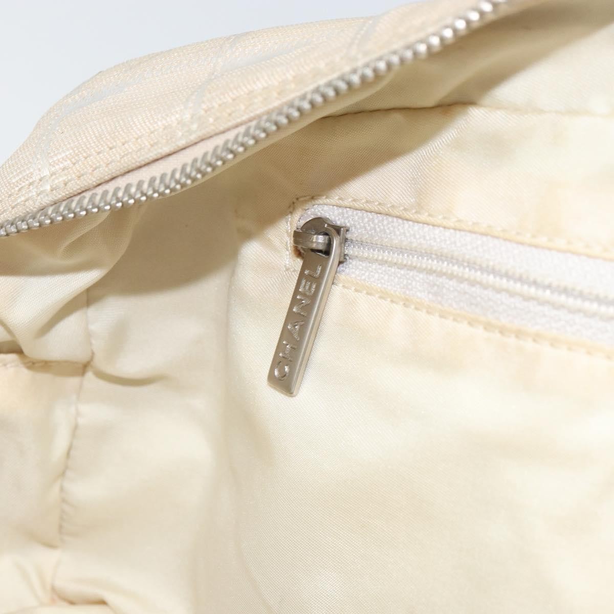 Chanel Tan & White Travel Shoulder Bag