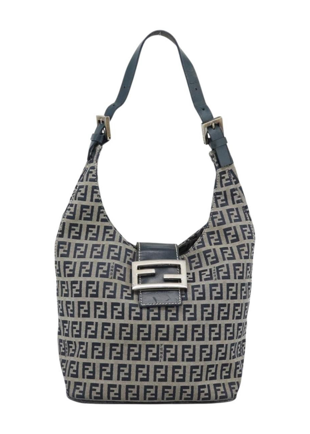 Fendi Navy Zucchino Baguette