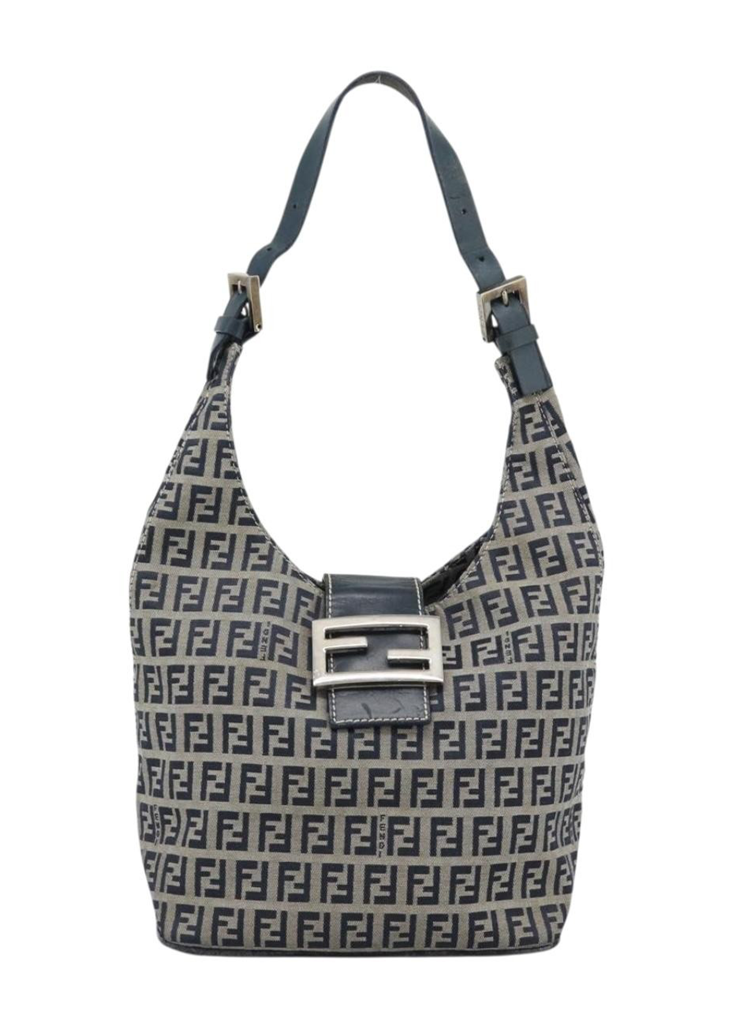 Fendi Navy Zucchino Baguette