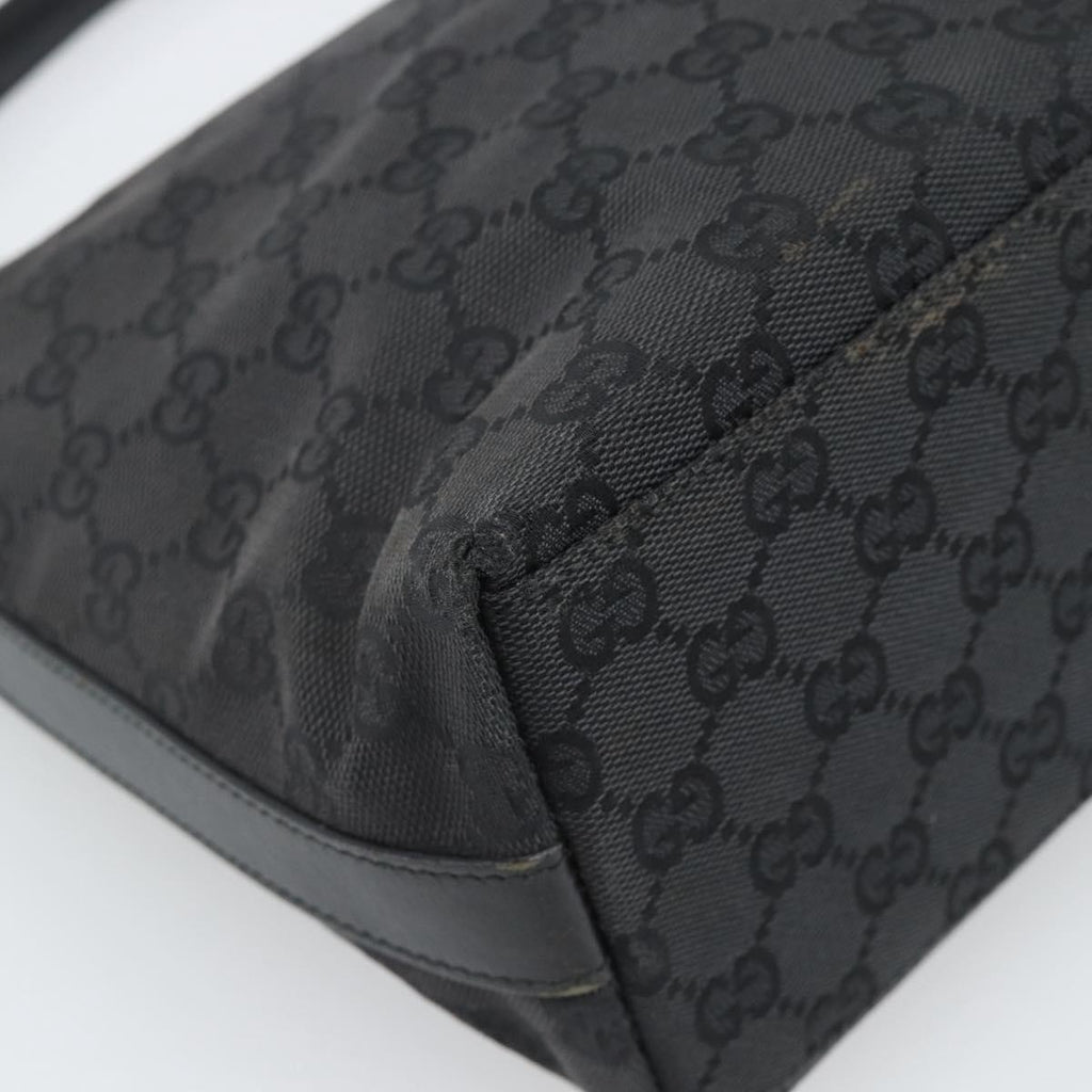 Gucci Black Monogram Canvas Shoulder Bag