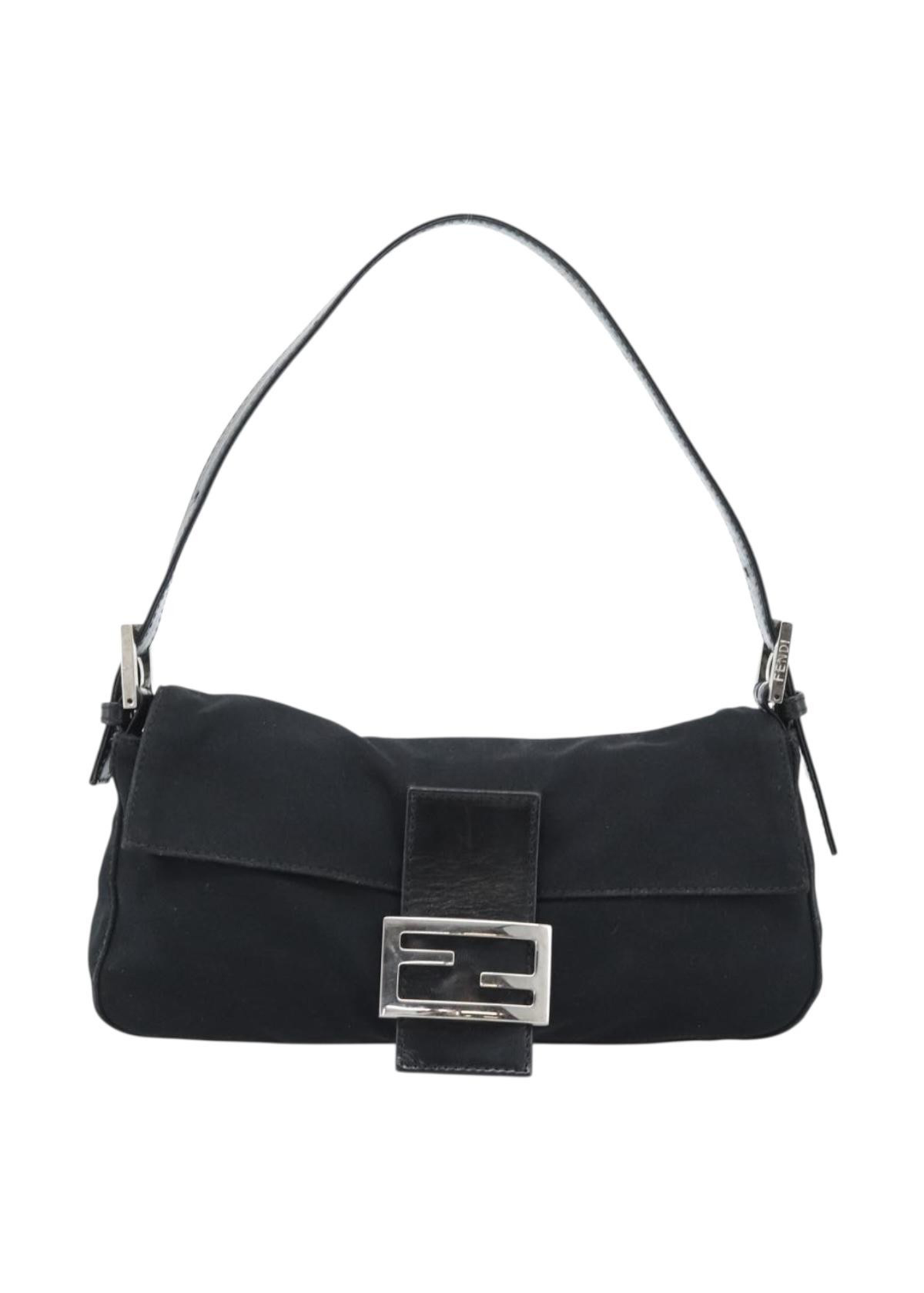 Fendi Black Nylon Baguette