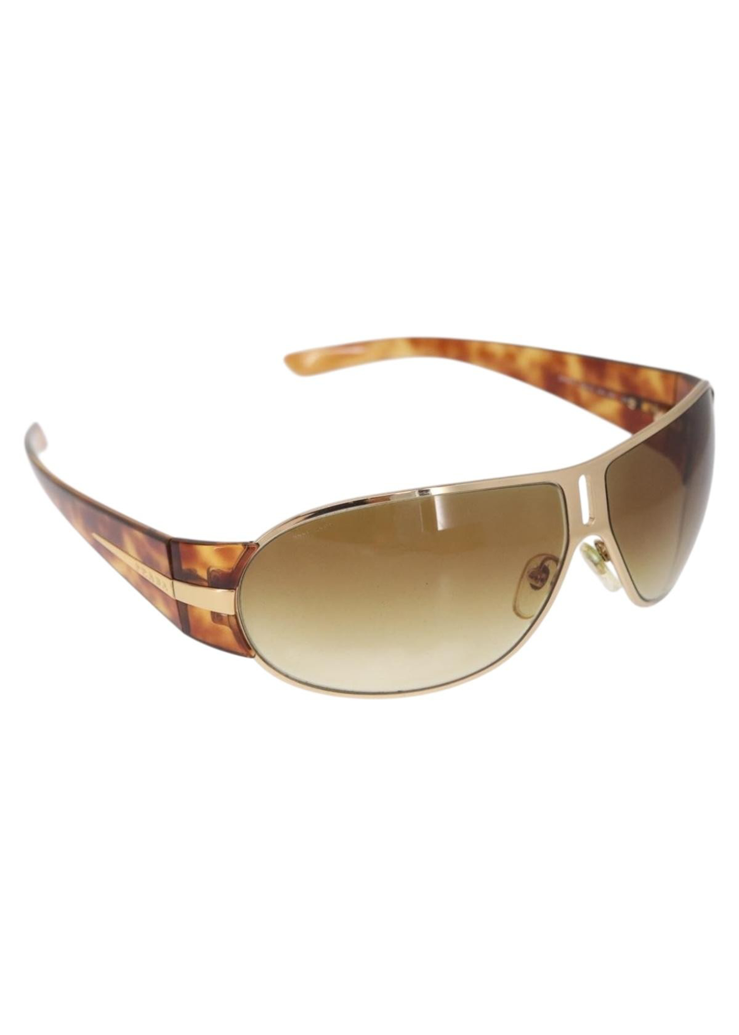 Prada Brown Tortoise Shield Sunglasses