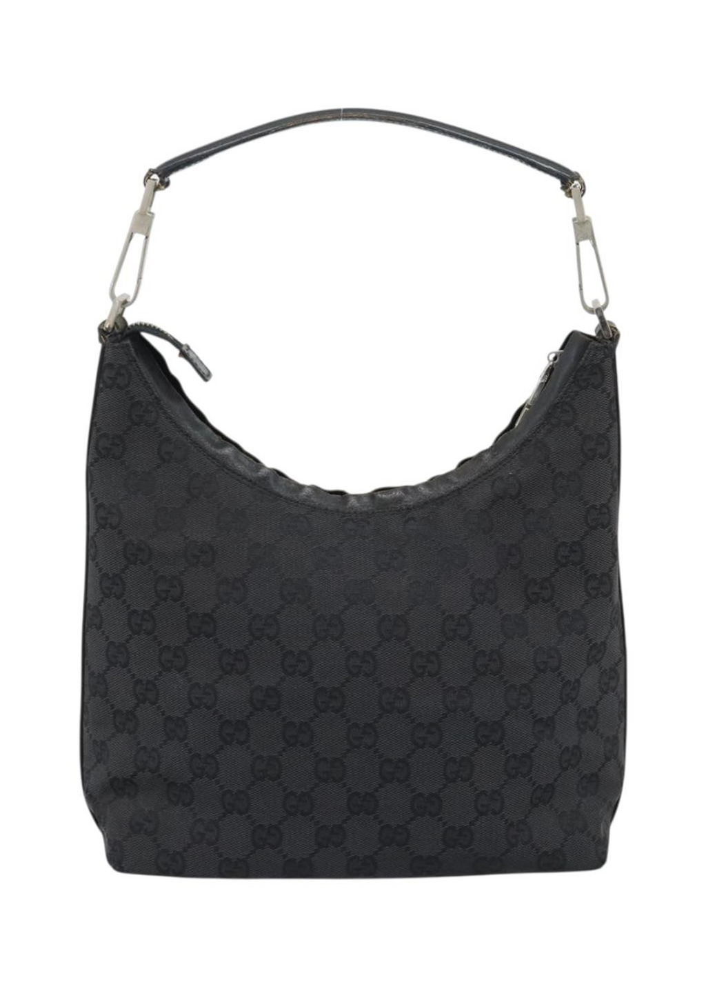Gucci Black Monogram Canvas Shoulder Bag