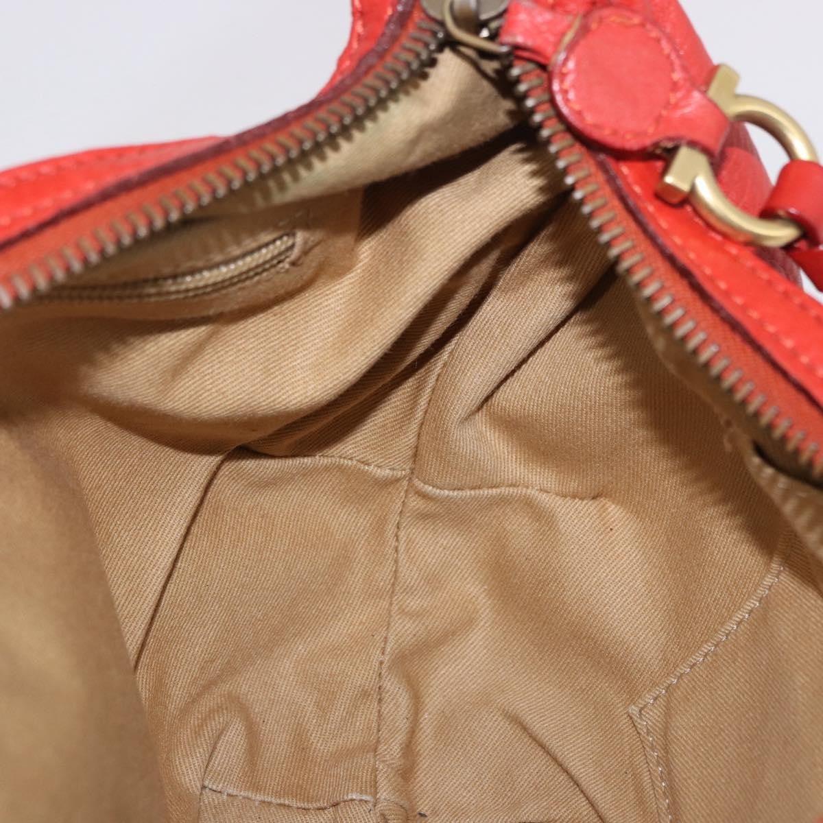 Ferragamo Red Leather Hobo Bag