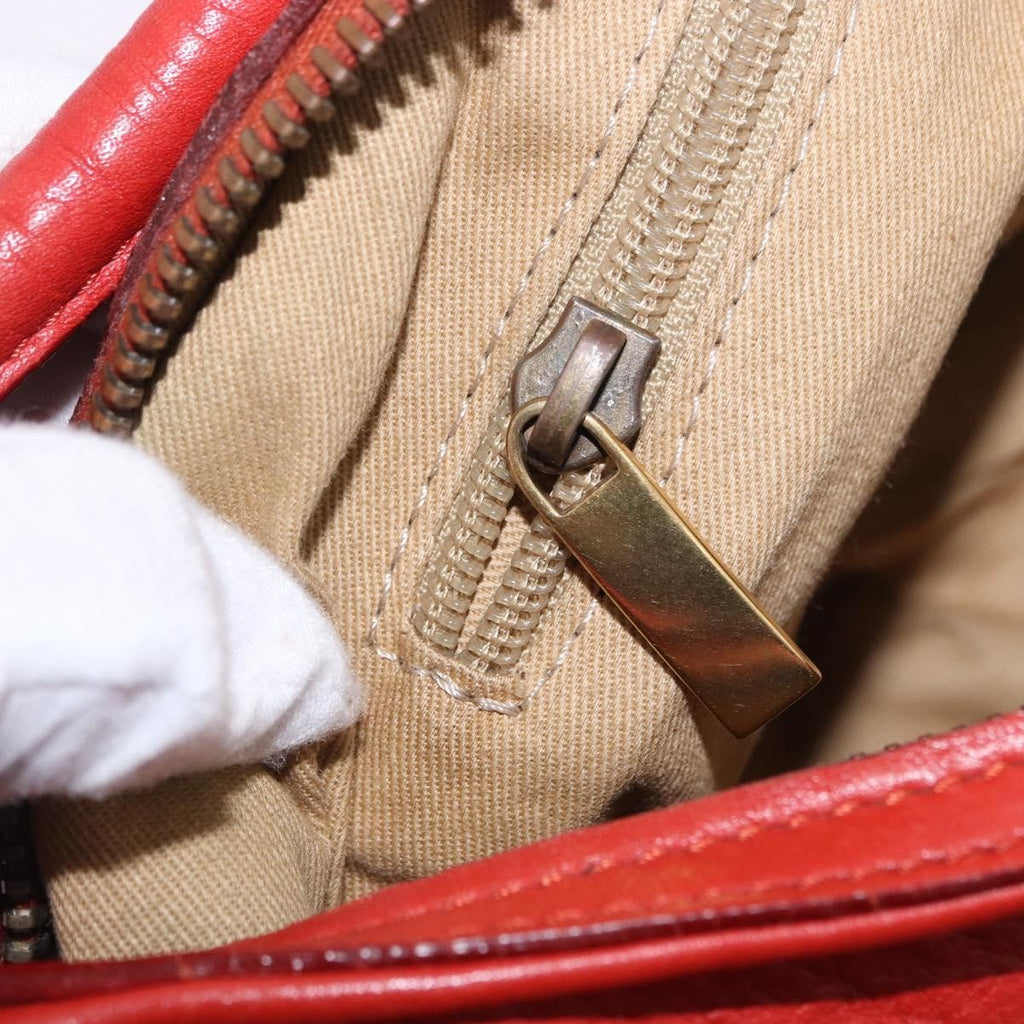 Ferragamo Red Leather Hobo Bag
