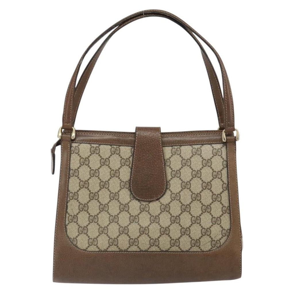 Gucci Monogram Brown Trimmed Shoulder Bag