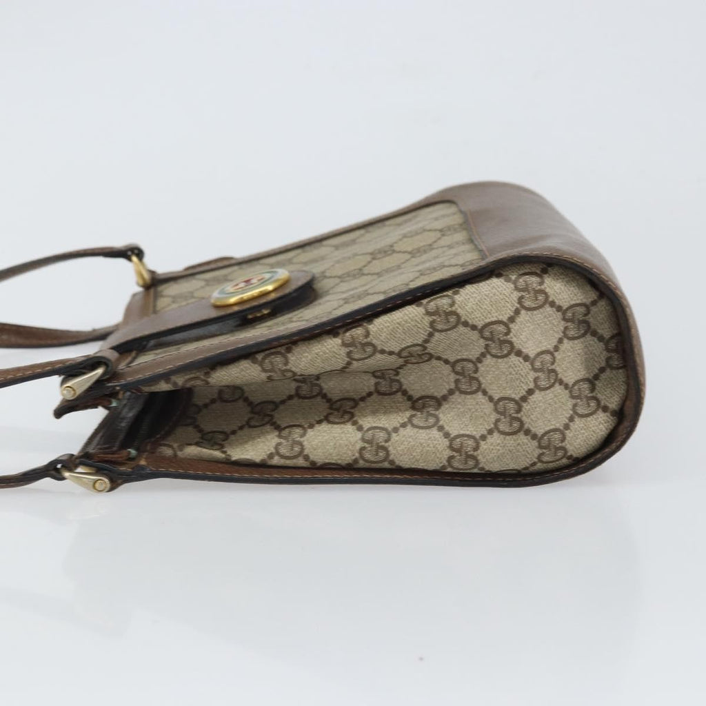 Gucci Monogram Brown Trimmed Shoulder Bag