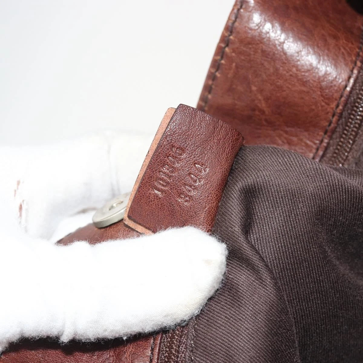Gucci Monogram Leather Trimmed Shoulder Bag