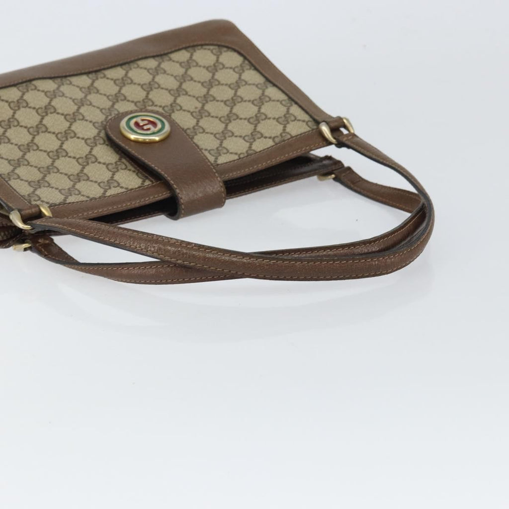 Gucci Monogram Brown Trimmed Shoulder Bag