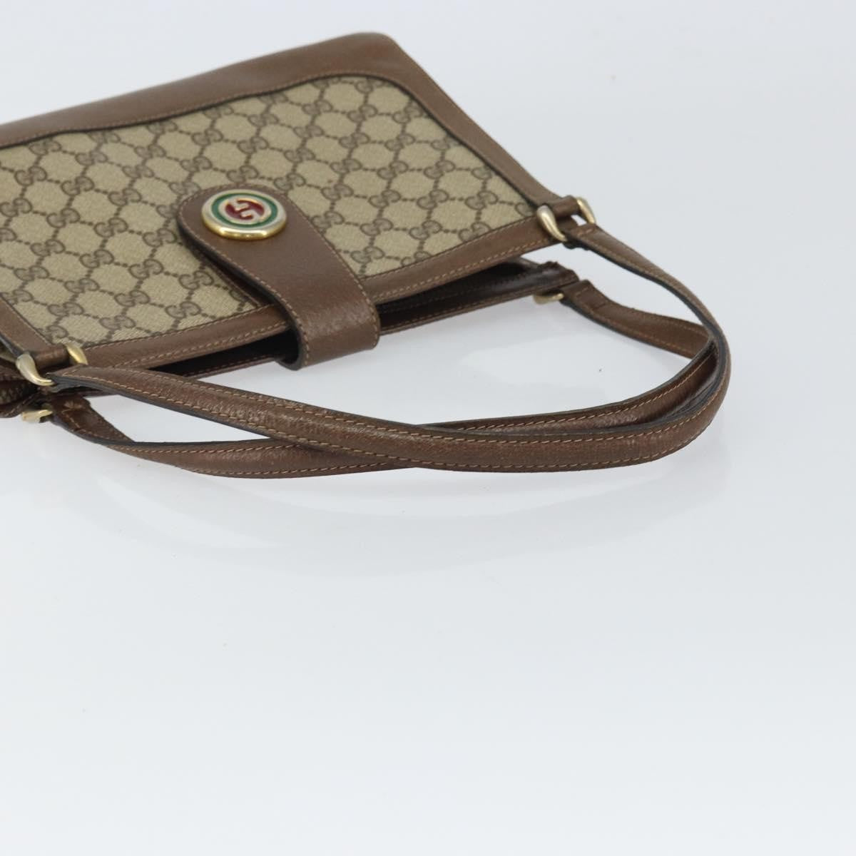 Gucci Monogram Brown Trimmed Shoulder Bag
