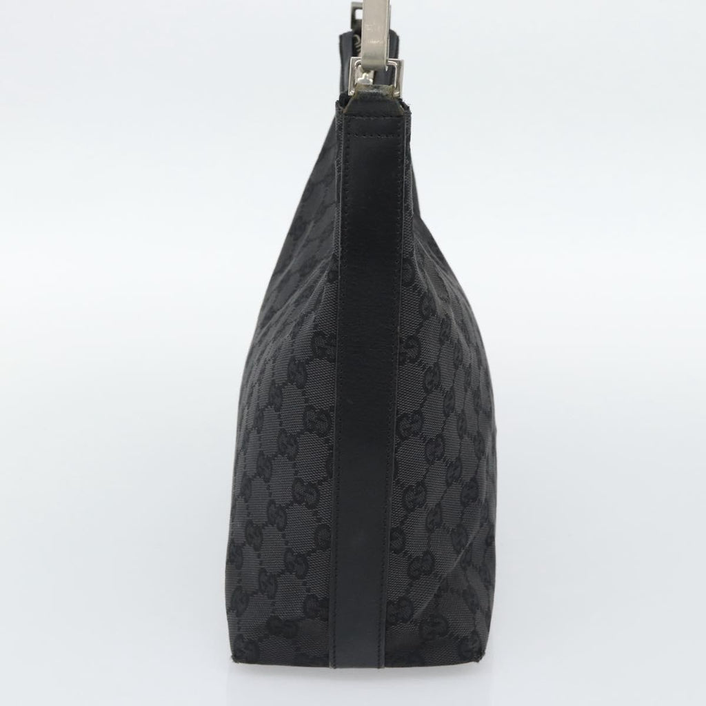 Gucci Black Monogram Canvas Shoulder Bag