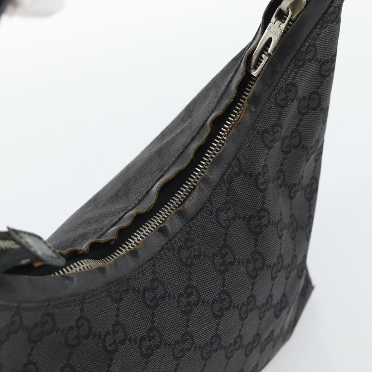Gucci Black Monogram Canvas Shoulder Bag