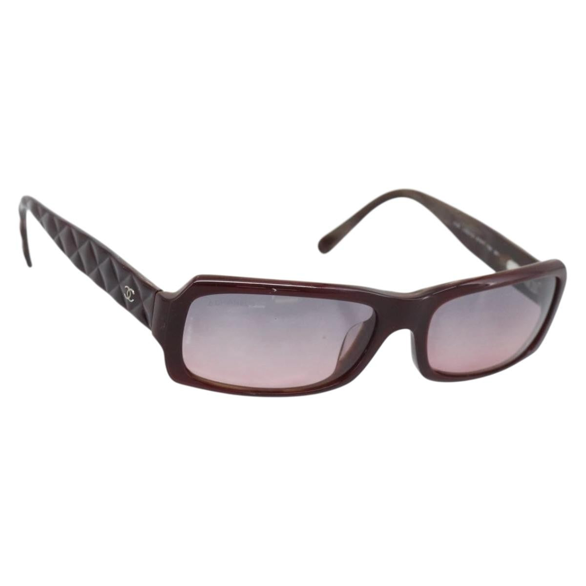Chanel Brown Quilted Sunglasses