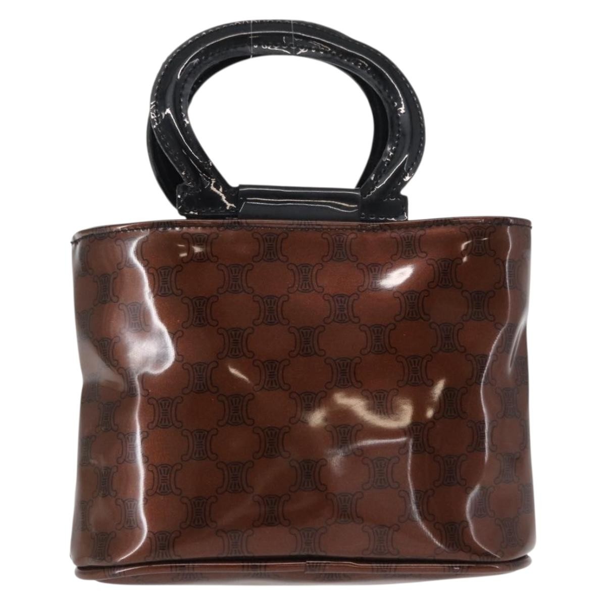 Celine Brown Macadam Handbag back