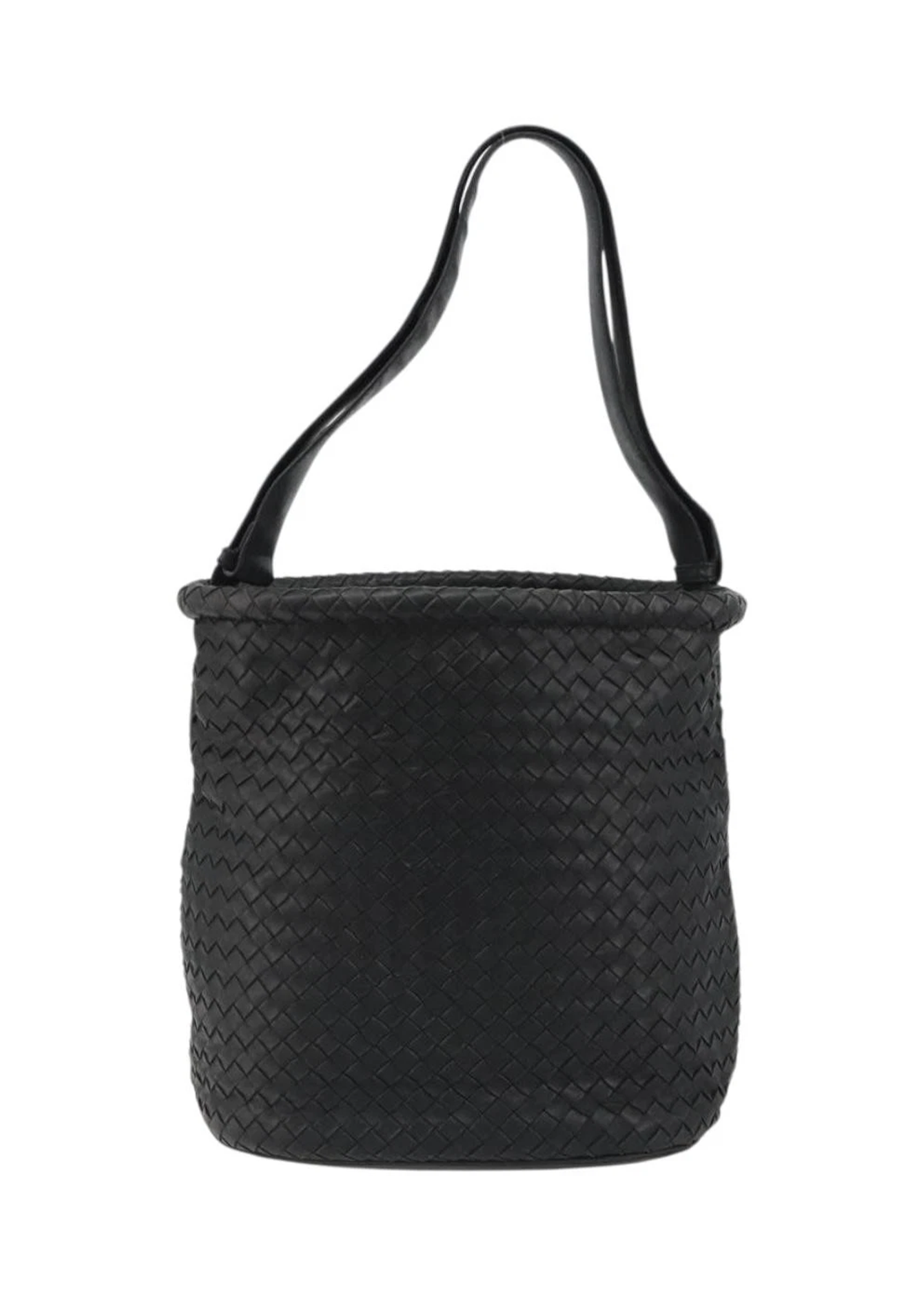 Bottega Veneta Intrecciato Black Bucket Bag