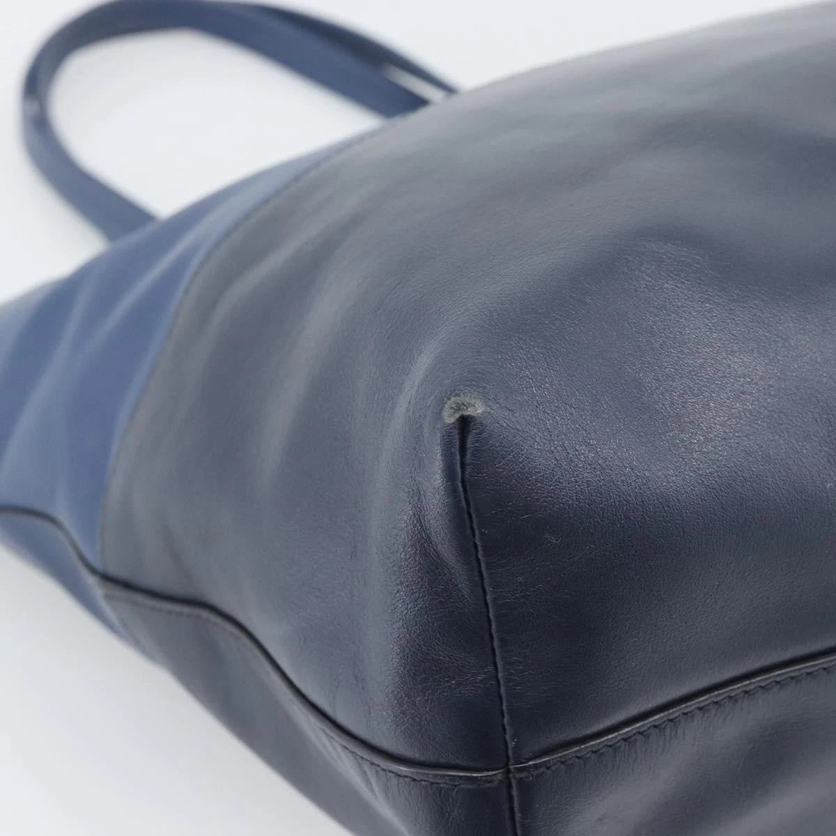 Miu Miu Blue Leather Tote