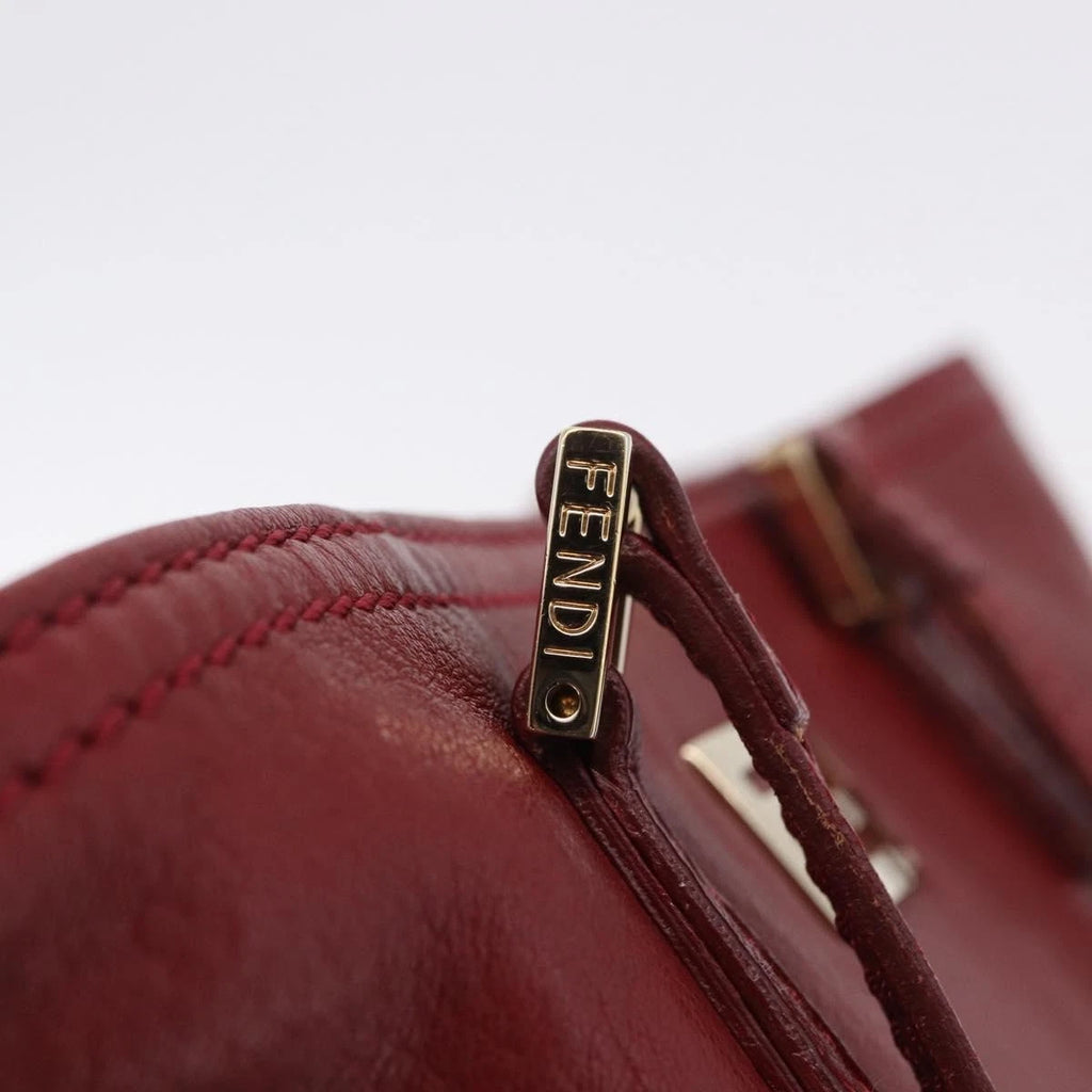 Fendi Red Leather Tote
