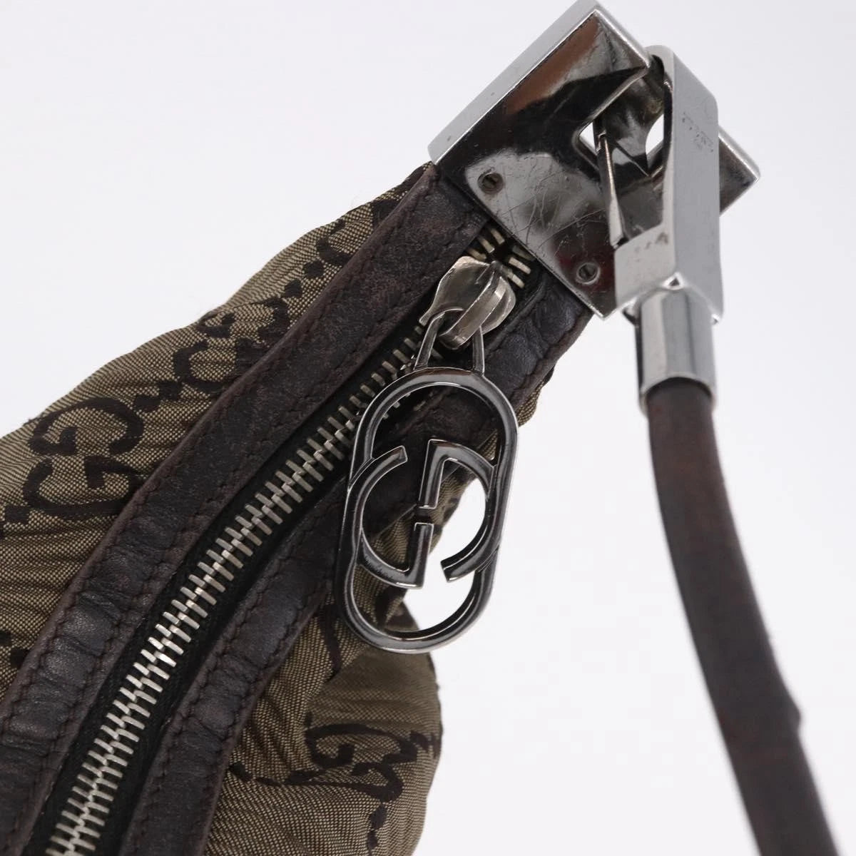 Gucci Monogram Pleated Shoulder Bag