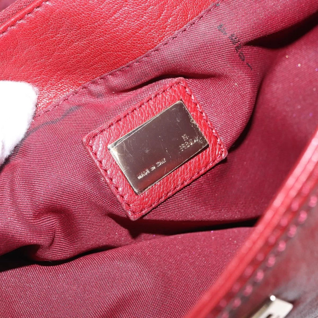 Fendi Red Leather Tote