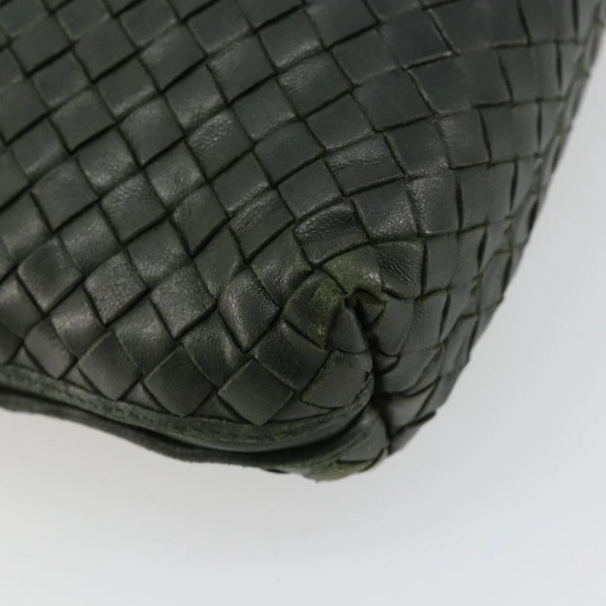 Bottega Veneta Intrecciato Dark Green Shoulder Bag