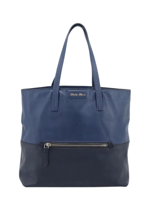 Miu Miu Blue Leather Tote
