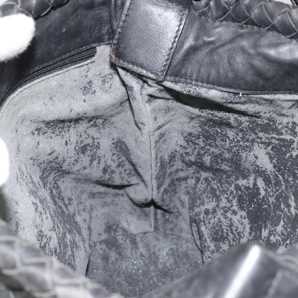 Bottega Veneta Intrecciato Black Bucket Bag