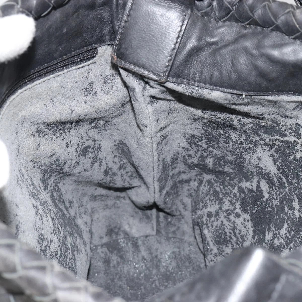 Bottega Veneta Intrecciato Black Bucket Bag
