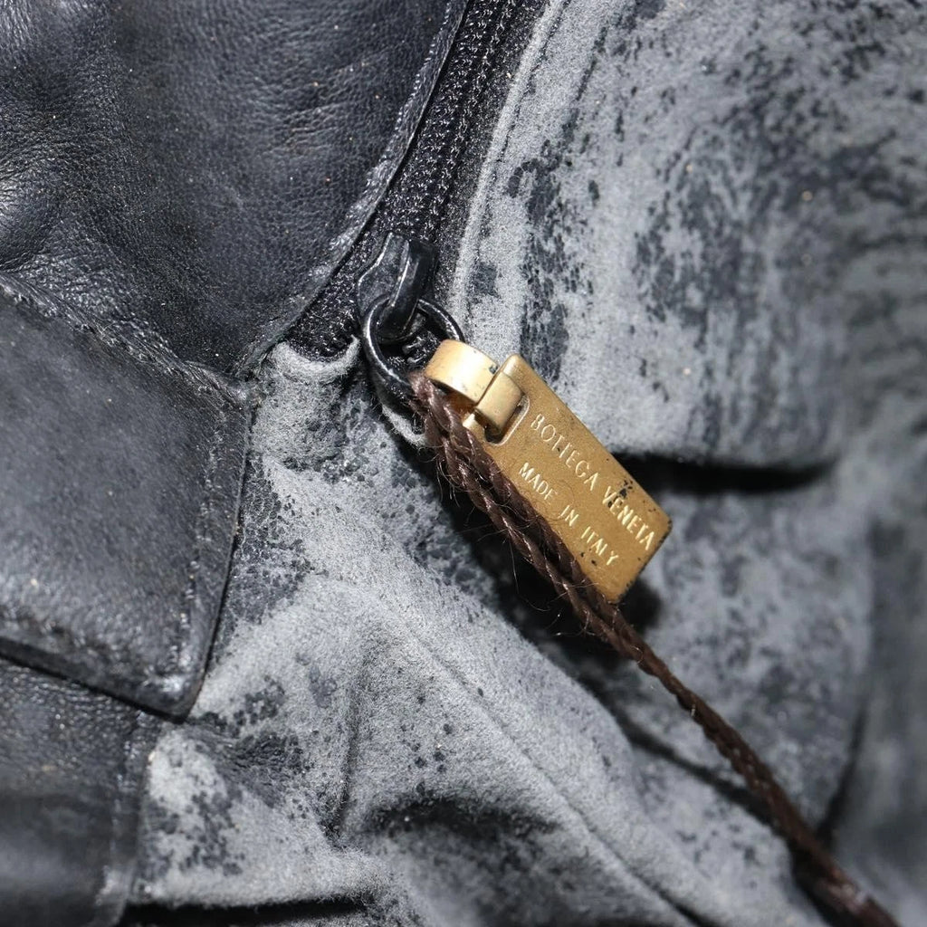 Bottega Veneta Intrecciato Black Bucket Bag