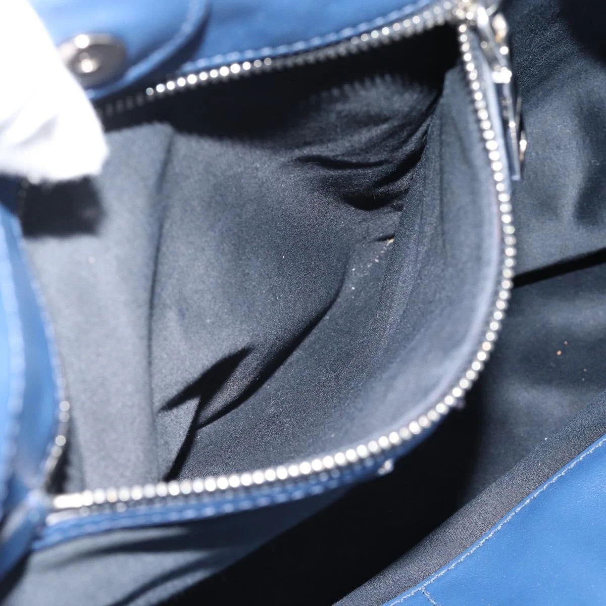 Miu Miu Blue Leather Tote