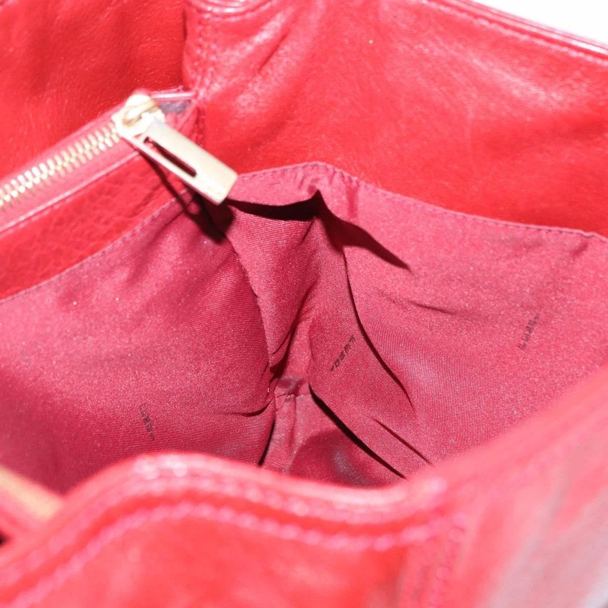 Fendi Red Leather Tote