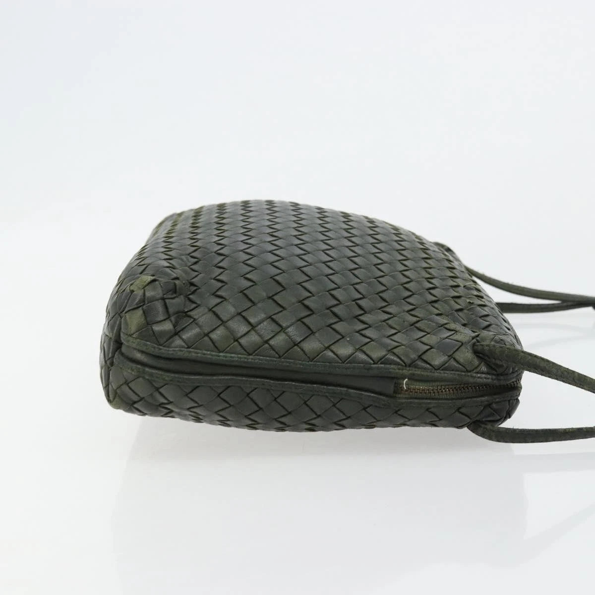 Bottega Veneta Intrecciato Dark Green Shoulder Bag