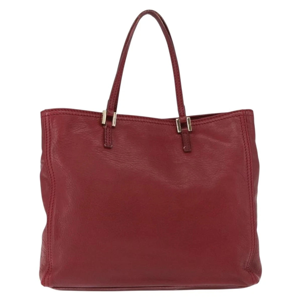 Fendi Red Leather Tote