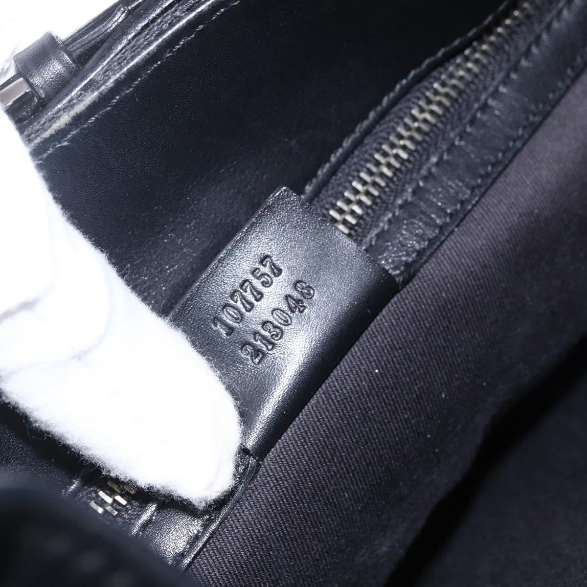 Gucci Black GG Canvas Tote serial code tag