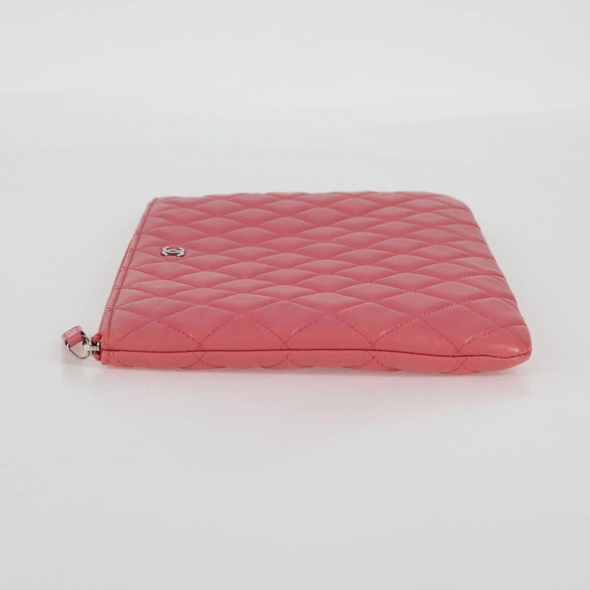 Chanel Pink Quilted Leather Clutch