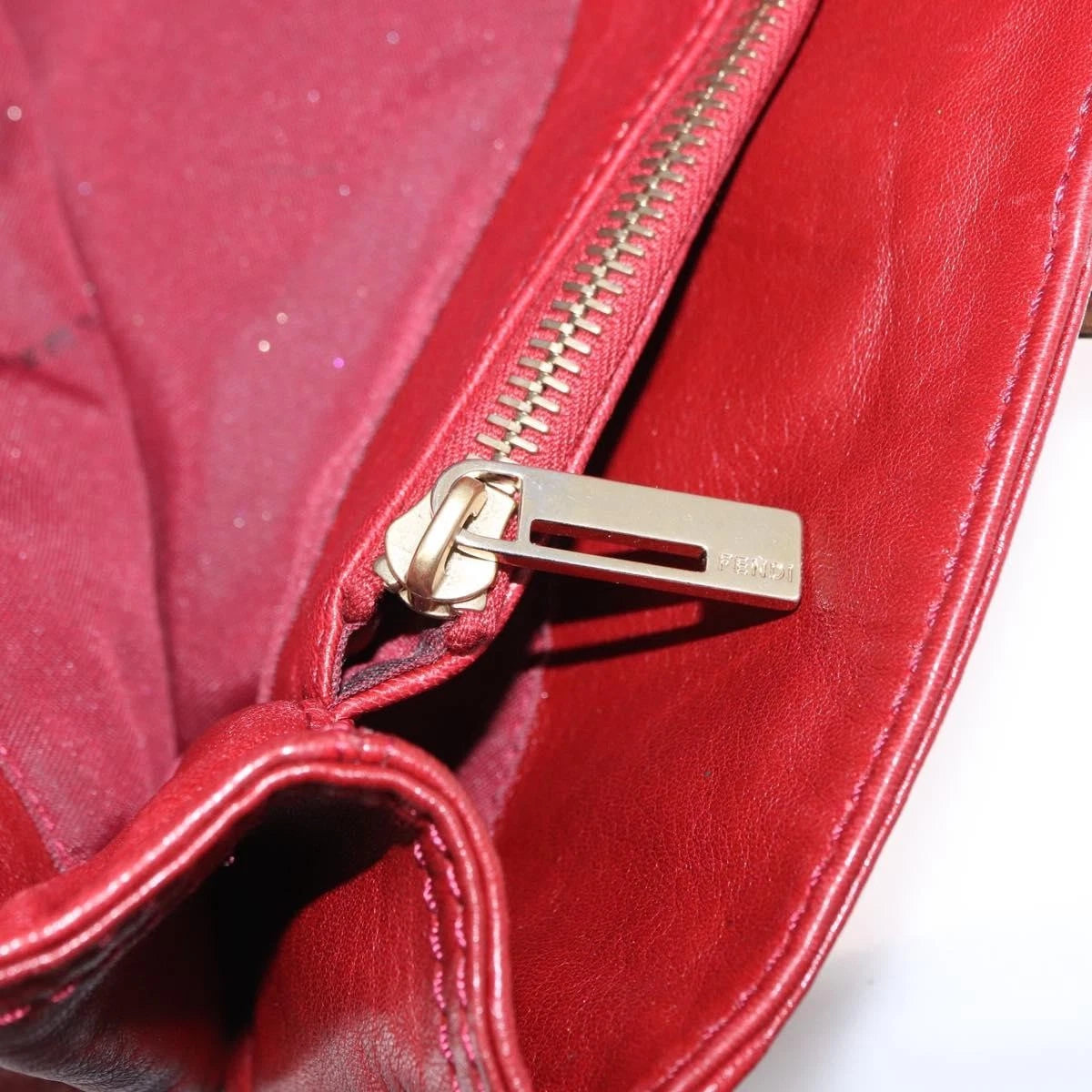 Fendi Red Leather Tote