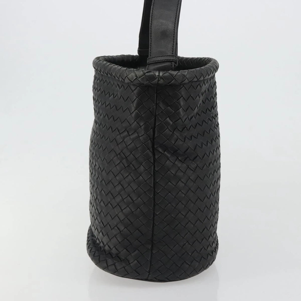 Bottega Veneta Intrecciato Black Bucket Bag