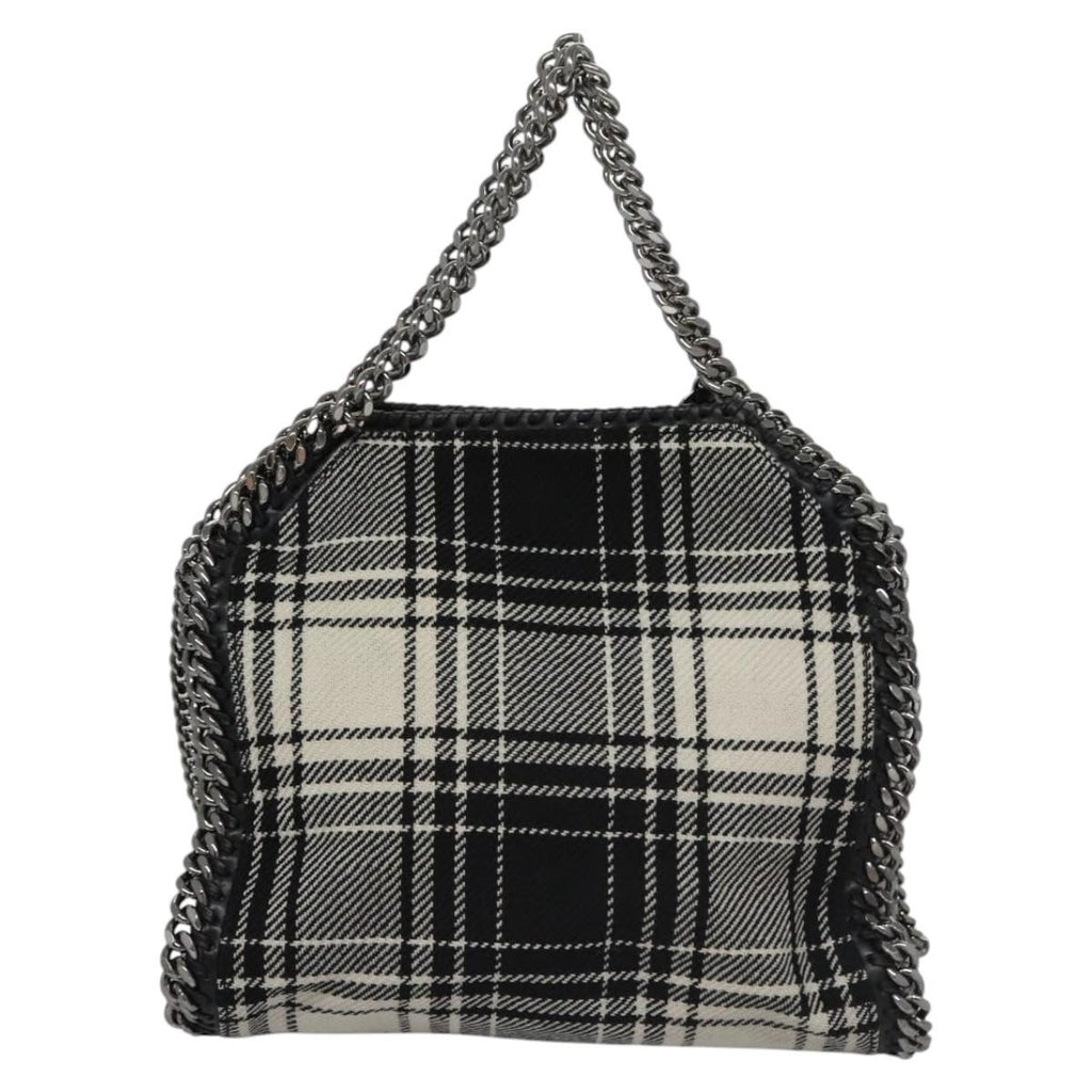 Stella McCartney Black and White Plaid Falabella Bag back