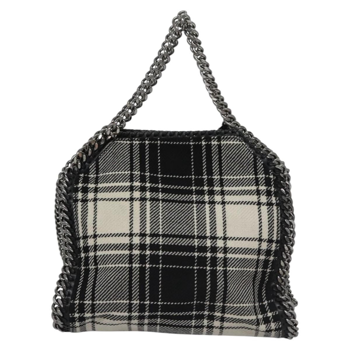 Stella McCartney Black and White Plaid Falabella Bag back