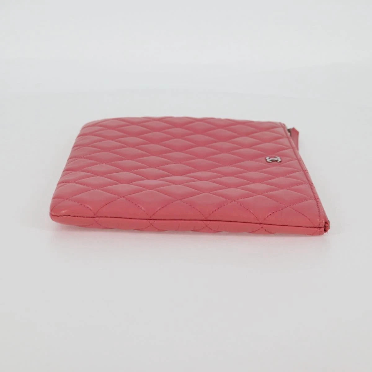 Chanel Pink Quilted Leather Clutch