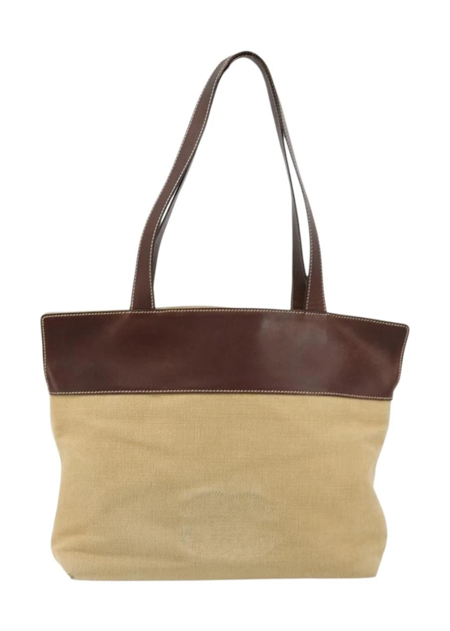 Chanel Brown Leather and Raffia Tote