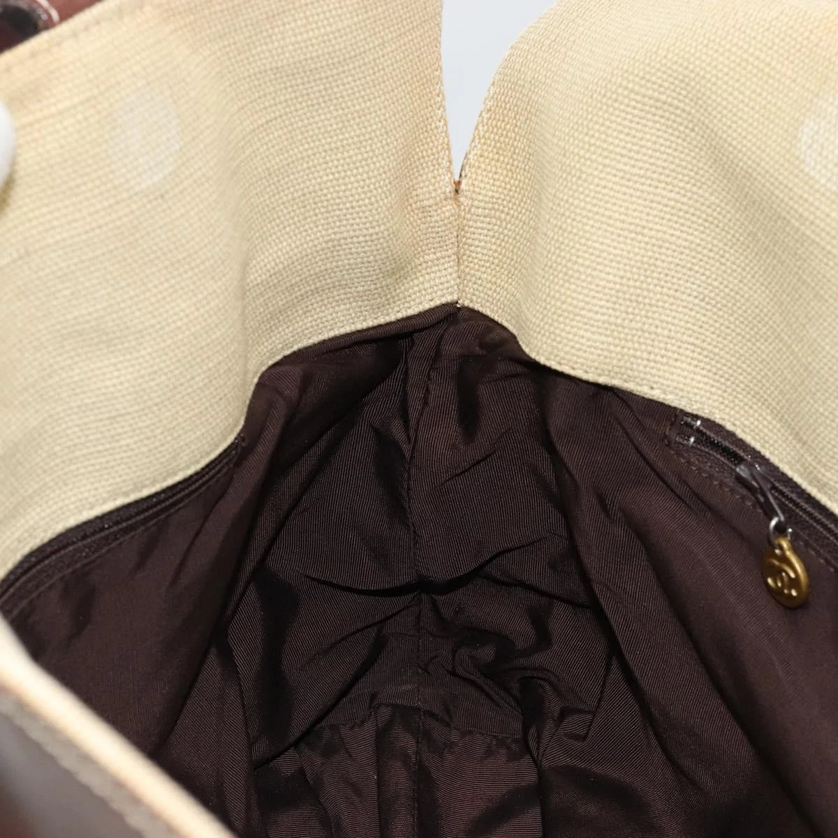 Chanel Brown Leather and Raffia Tote