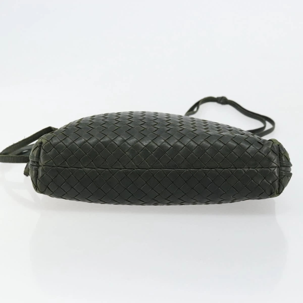 Bottega Veneta Intrecciato Dark Green Shoulder Bag